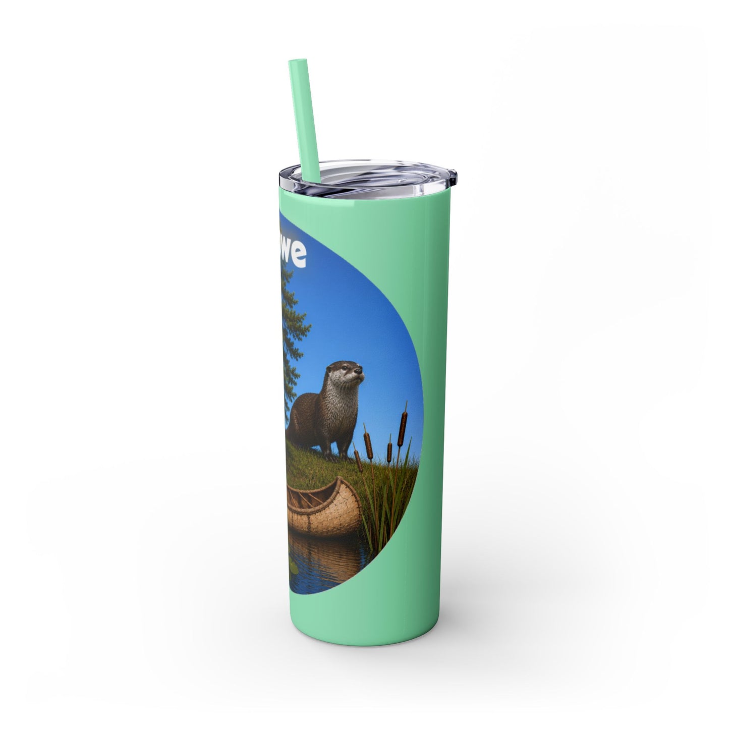 Ottawa Adawe Canoe Skinny Tumbler — 20oz Insulated Travel Cup with Straw