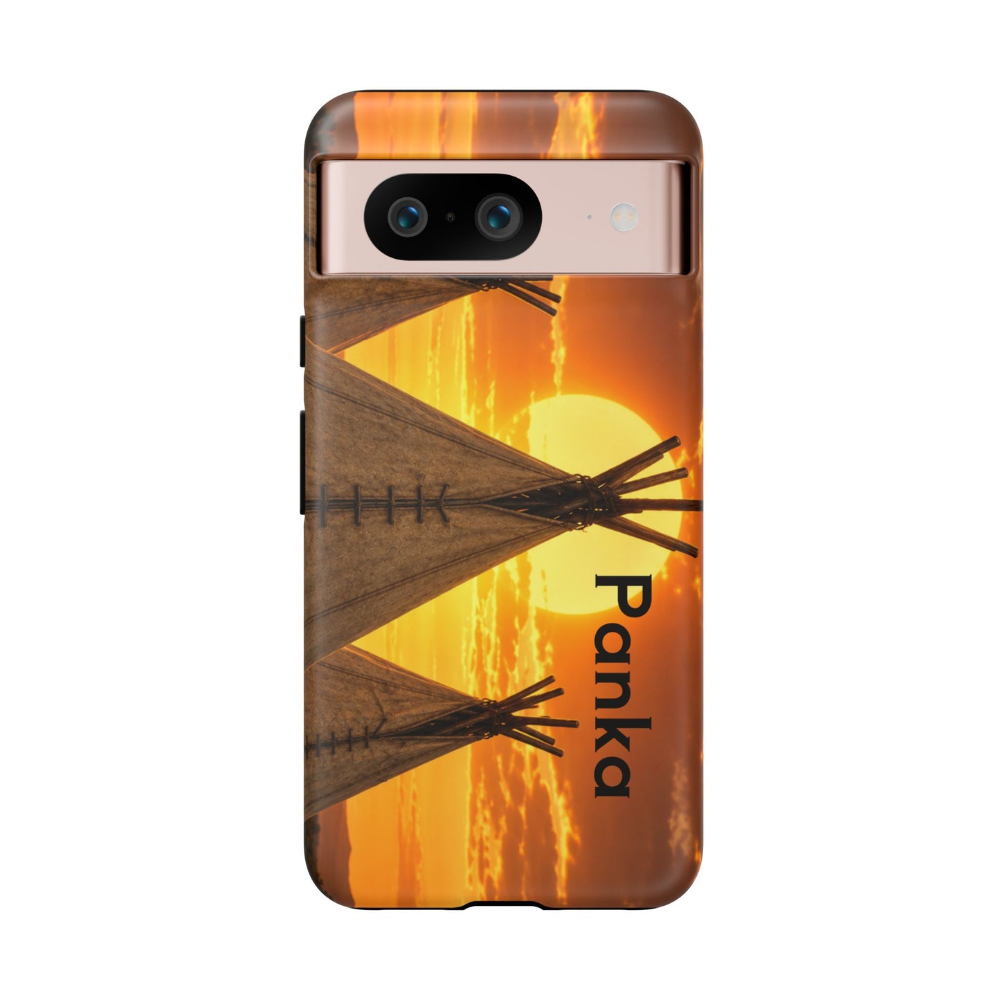 Ponca Sunset Tipi Phone Case — Personalized Native Teepee Landscape