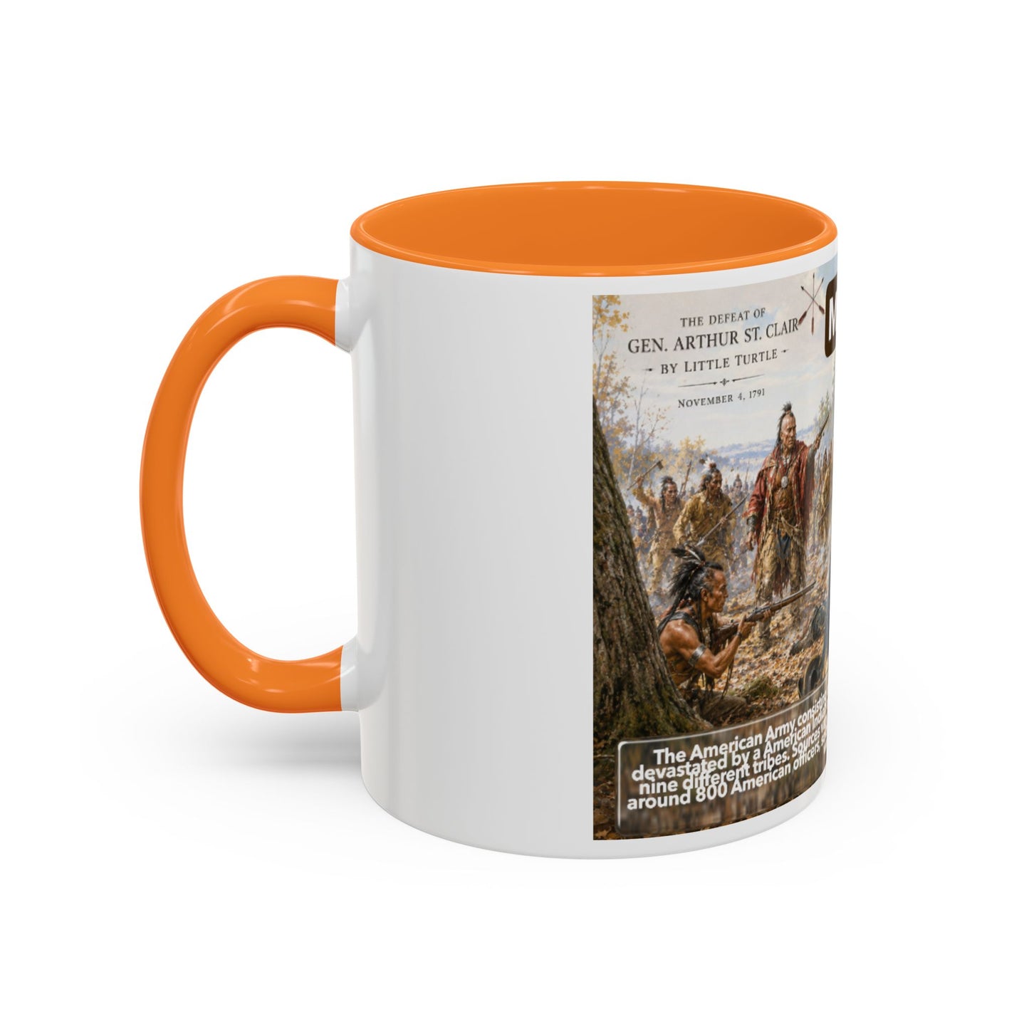 Miami History Battle Scene Mug — Military Vintage Illustration Coffee Cup (11oz/15oz)