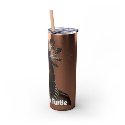 Miami 20oz Skinny Tumbler with Straw — Native Chief Portrait Travel Cup