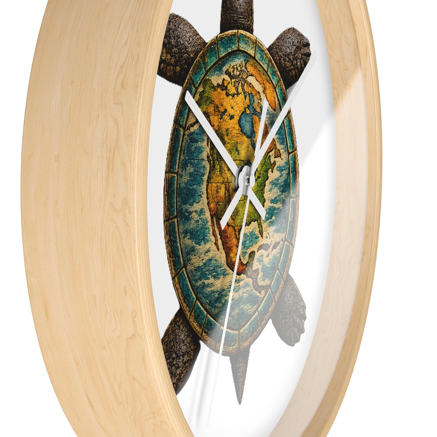 Turtle Globe Wall Clock — Nautical Coastal Decor for Ocean Lovers