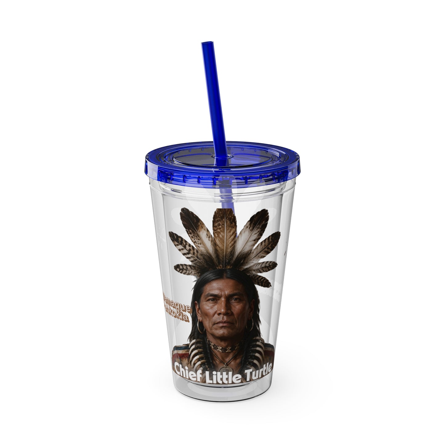 Miami Chief Little Turtle Sunsplash 16oz Tumbler with Straw