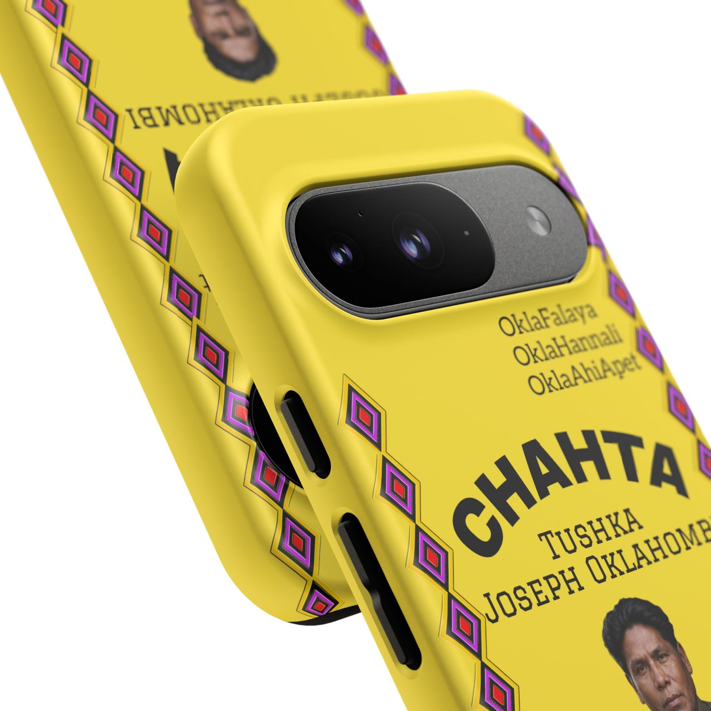 Chahta Tushka Joseph Oklahombi Yellow Phone Case — Native American Tribute Protective Cover