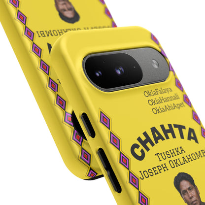 Chahta Tushka Joseph Oklahombi Yellow Phone Case — Native American Tribute Protective Cover