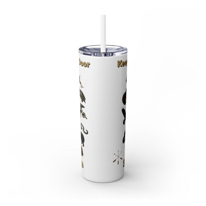 Seneca Cayuga Skinny Tumbler with Straw, 20oz