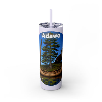 Ottawa Adawe Canoe Skinny Tumbler — 20oz Insulated Travel Cup with Straw