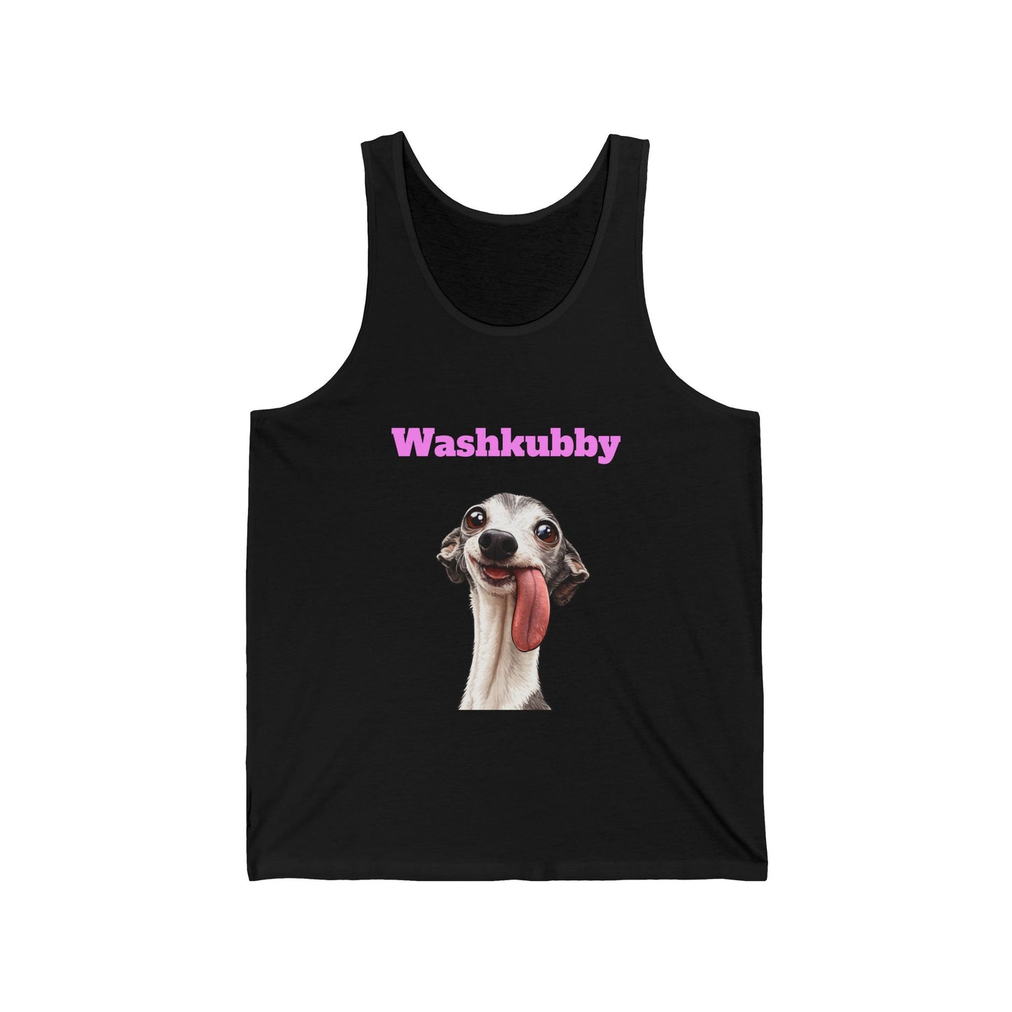 Washkubby Dog Tank Top – Funny Greyhound Tongue Tee