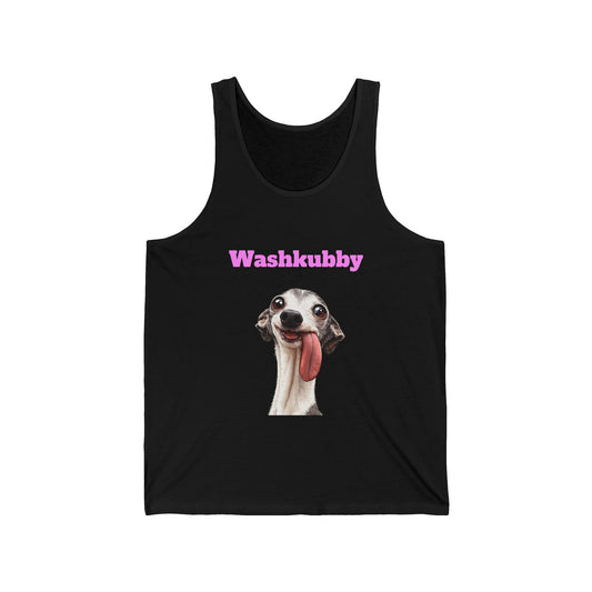Washkubby Dog Tank Top – Funny Greyhound Tongue Tee