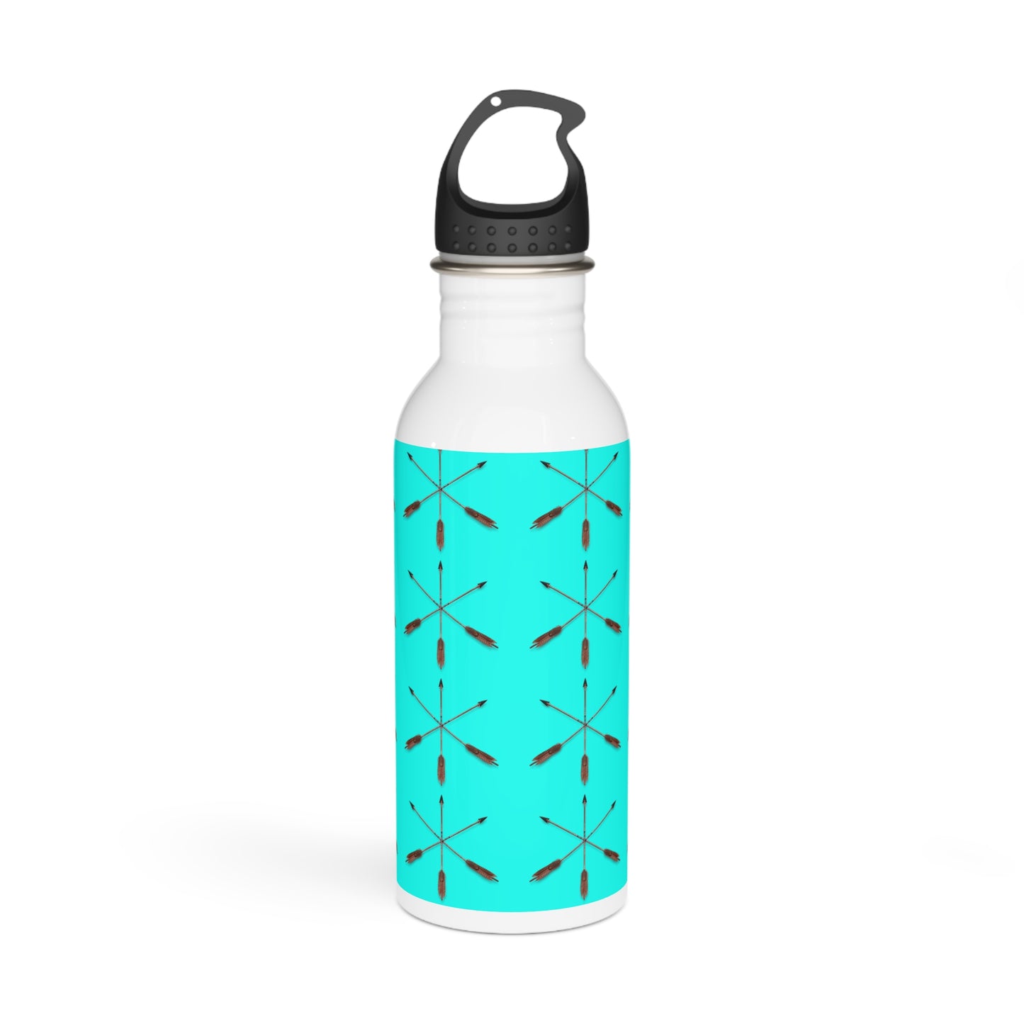 Three Arrows Stainless Steel Water Bottle — Lightweight Patterned Hydration Bottle