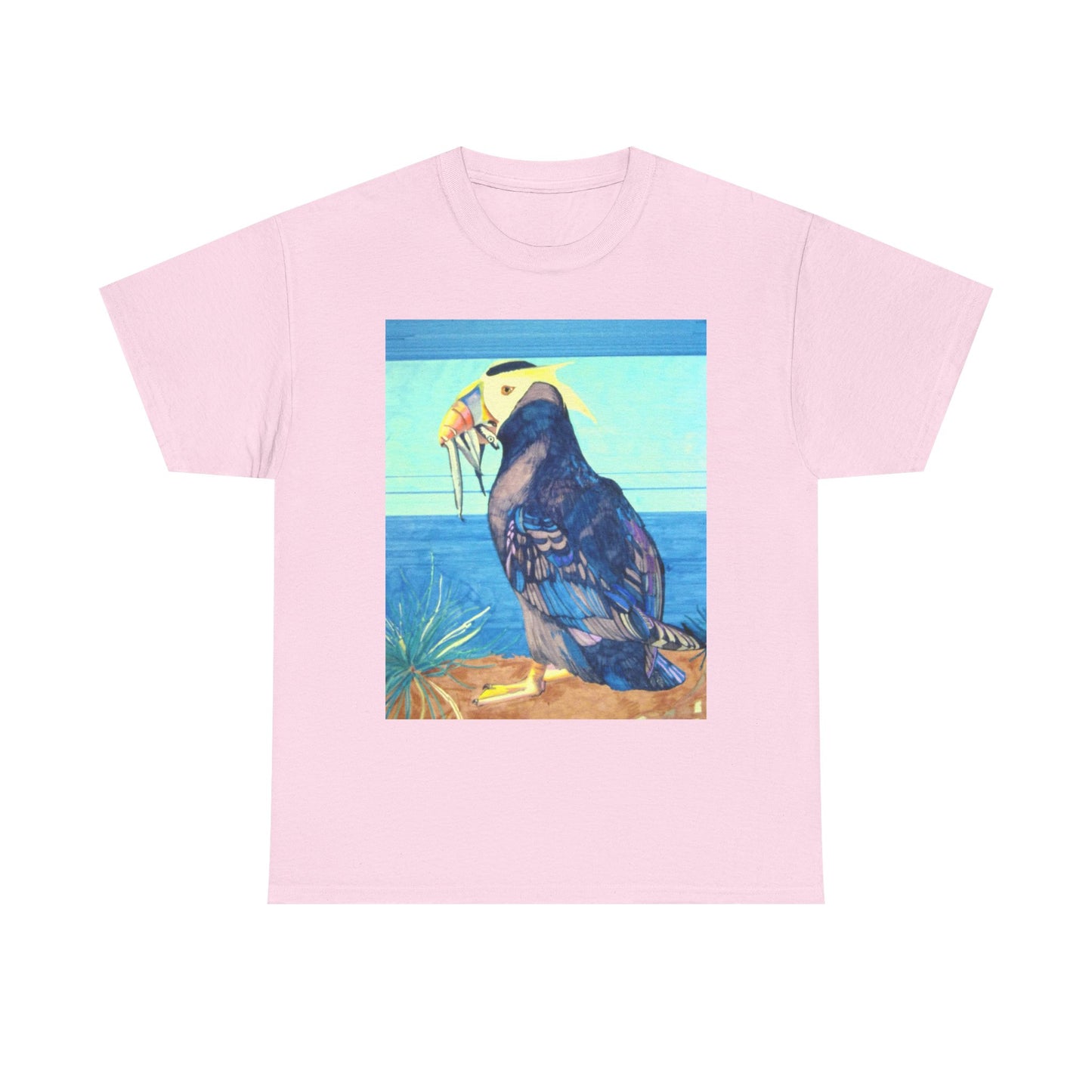 Puffin Beach Tee — Vintage Seaside Bird Graphic T-Shirt