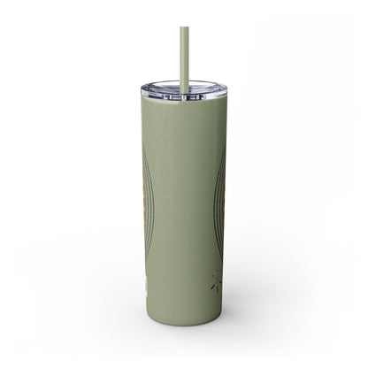 Otoe Missouria Native Animal Medicine Wheel 20oz Skinny Tumbler with Straw