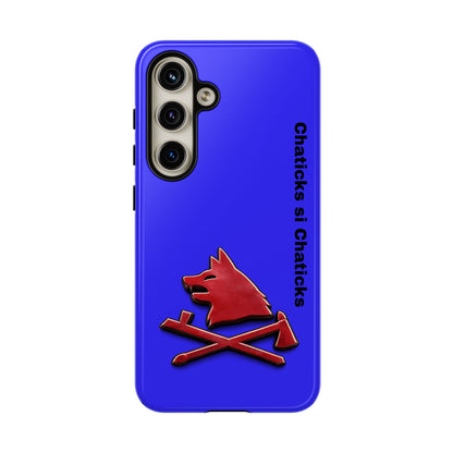 Pawnee Phone Case — Blue 'Chaticks si Chaticks' Wolf Logo Tough Case