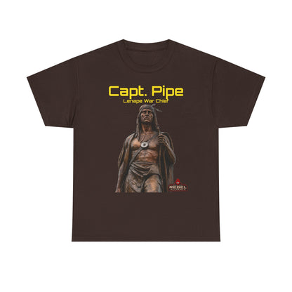 Capt. Pipe Lemape War Chief T‑Shirt — Native Warrior Graphic Tee