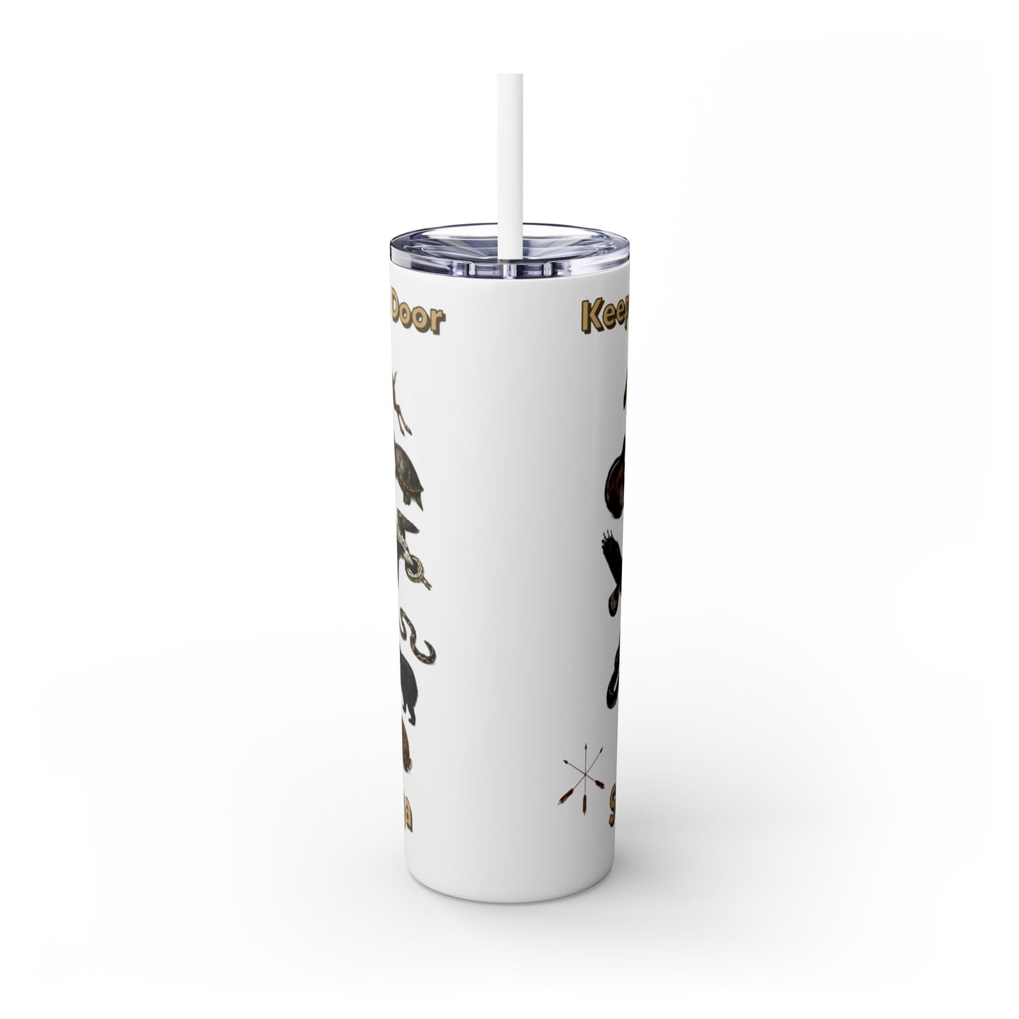 Seneca Cayuga Skinny Tumbler with Straw, 20oz