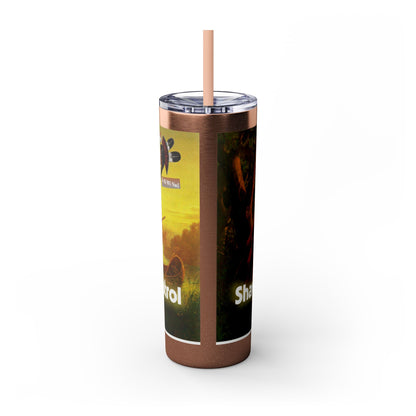 Shawnee Absentee Skinny Tumbler with Straw, 20oz