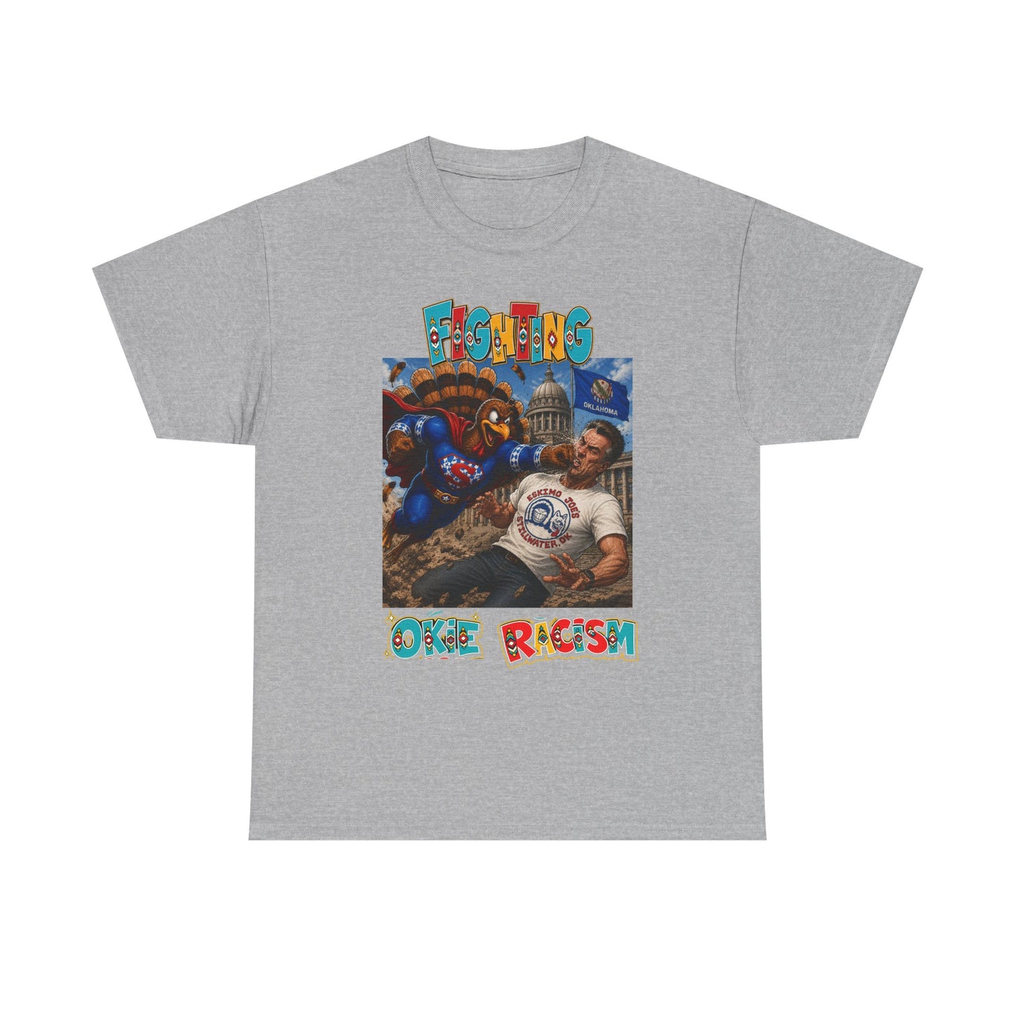 Turkey T-Shirt — Retro Comic 'Stop Racism' Graphic Tee