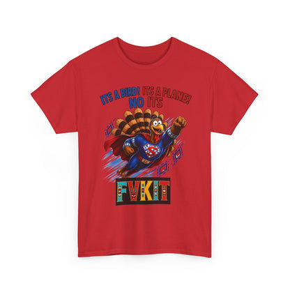 Turkey Superhero "It's a Bird! It's a Plane! No It's" with Arrow Back Print