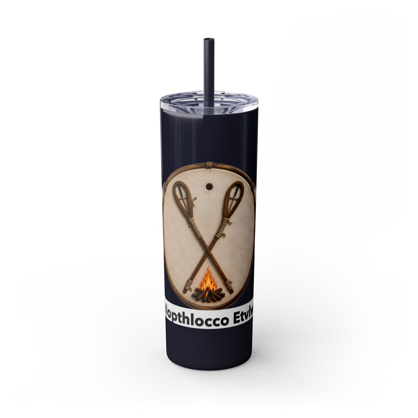 Thlopthlocco Skinny Tumbler with Straw, 20oz
