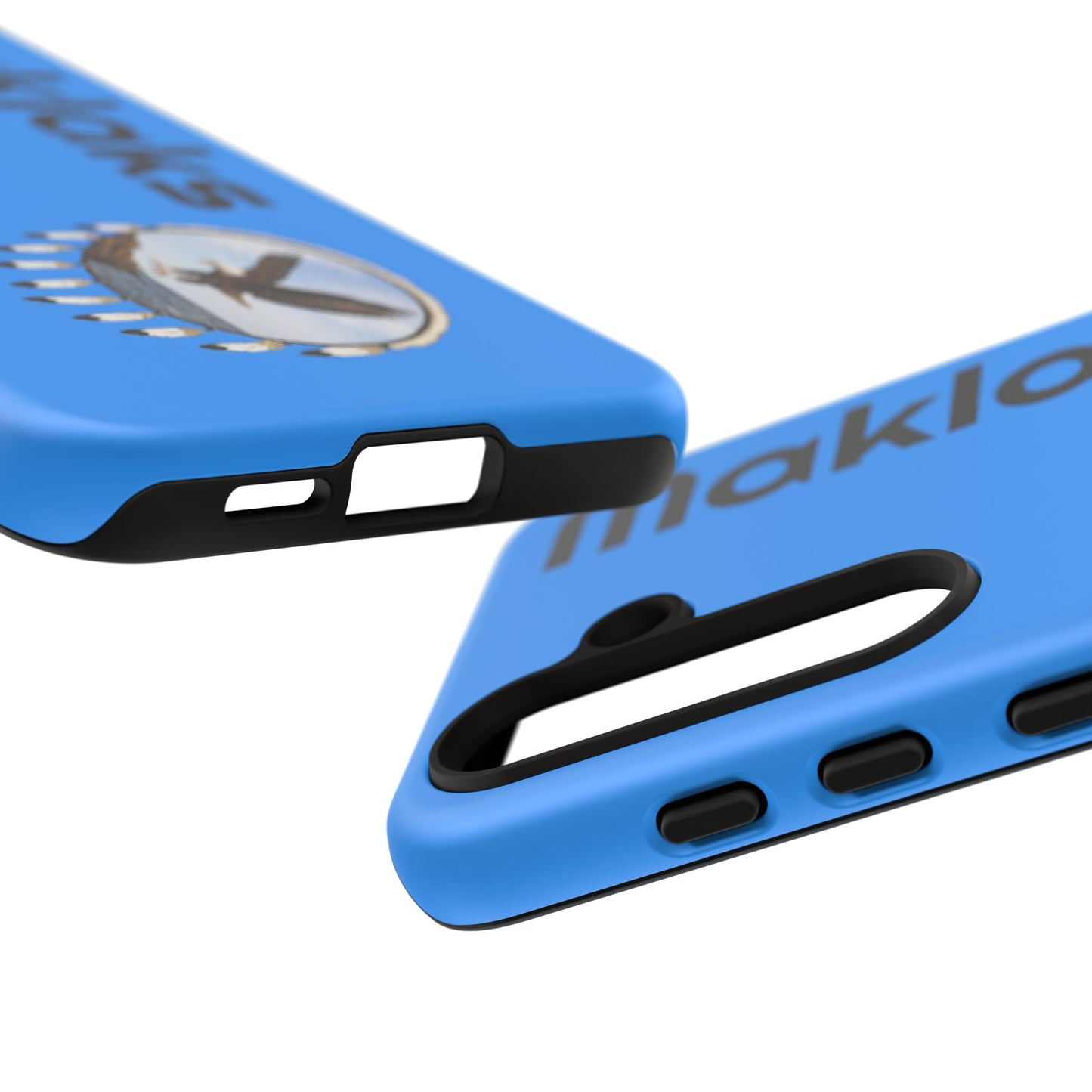 Modoc Blue 'Maklaks' Tough Phone Case with Eagle Drum Design