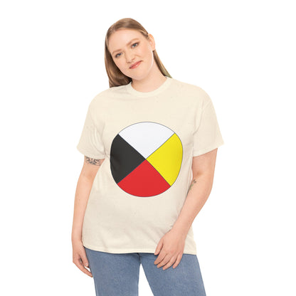 Native Medicine Wheel Tee — Four Directions Circle Design T-Shirt