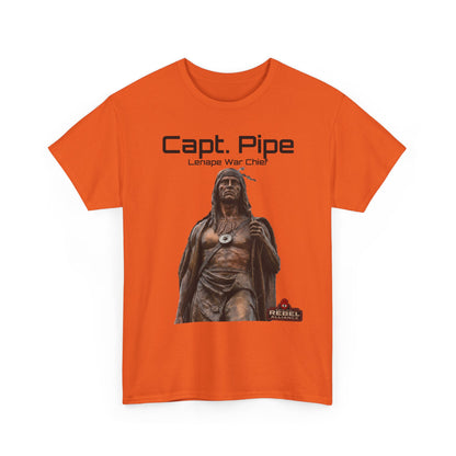 Capt. Pipe Lemape War Chief T‑Shirt — Native Warrior Graphic Tee