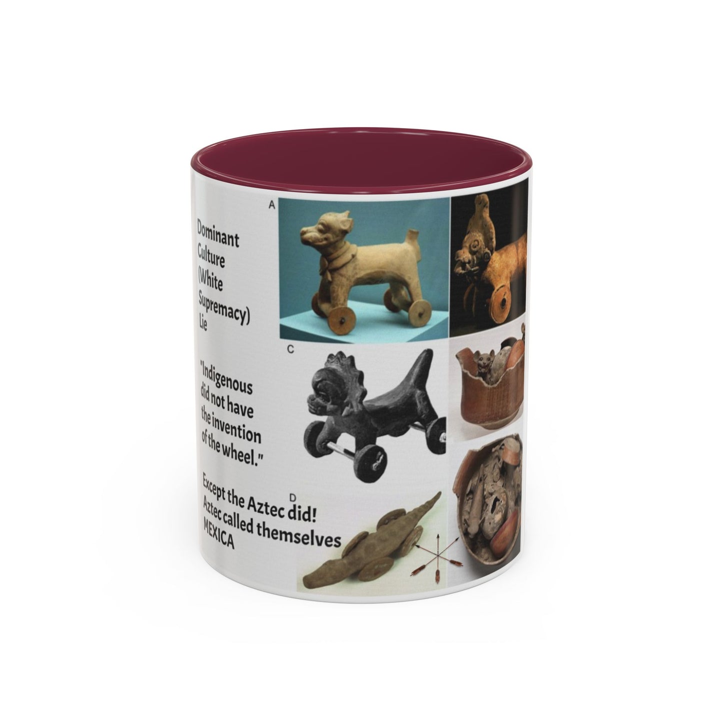 Aztec Artifact Photos Collage Coffee Mug (11oz/15oz)