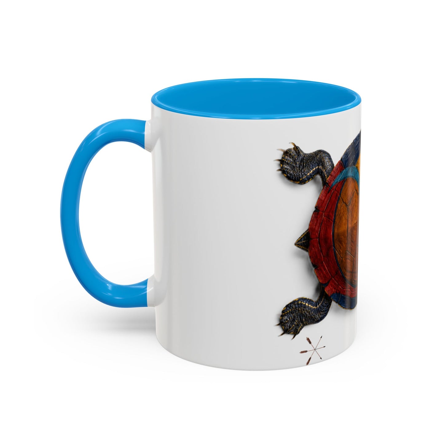 Delaware West Colorful Turtle Coffee Mug — Vibrant Hand-Painted Shell Design (11oz/15oz)