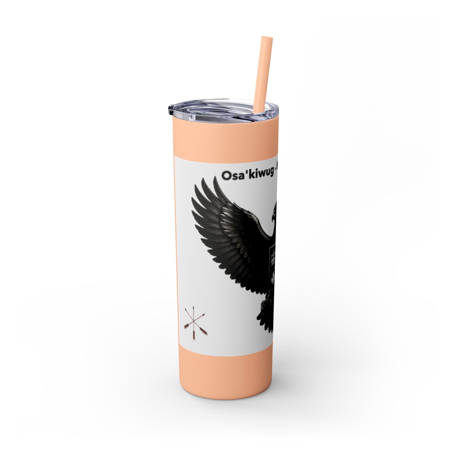 Sac Fox Skinny Tumbler with Straw, 20oz
