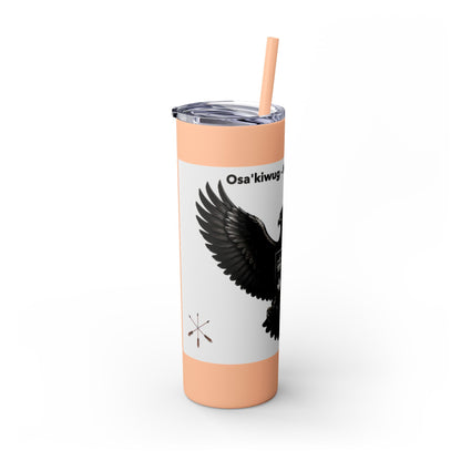 Sac Fox Skinny Tumbler with Straw, 20oz