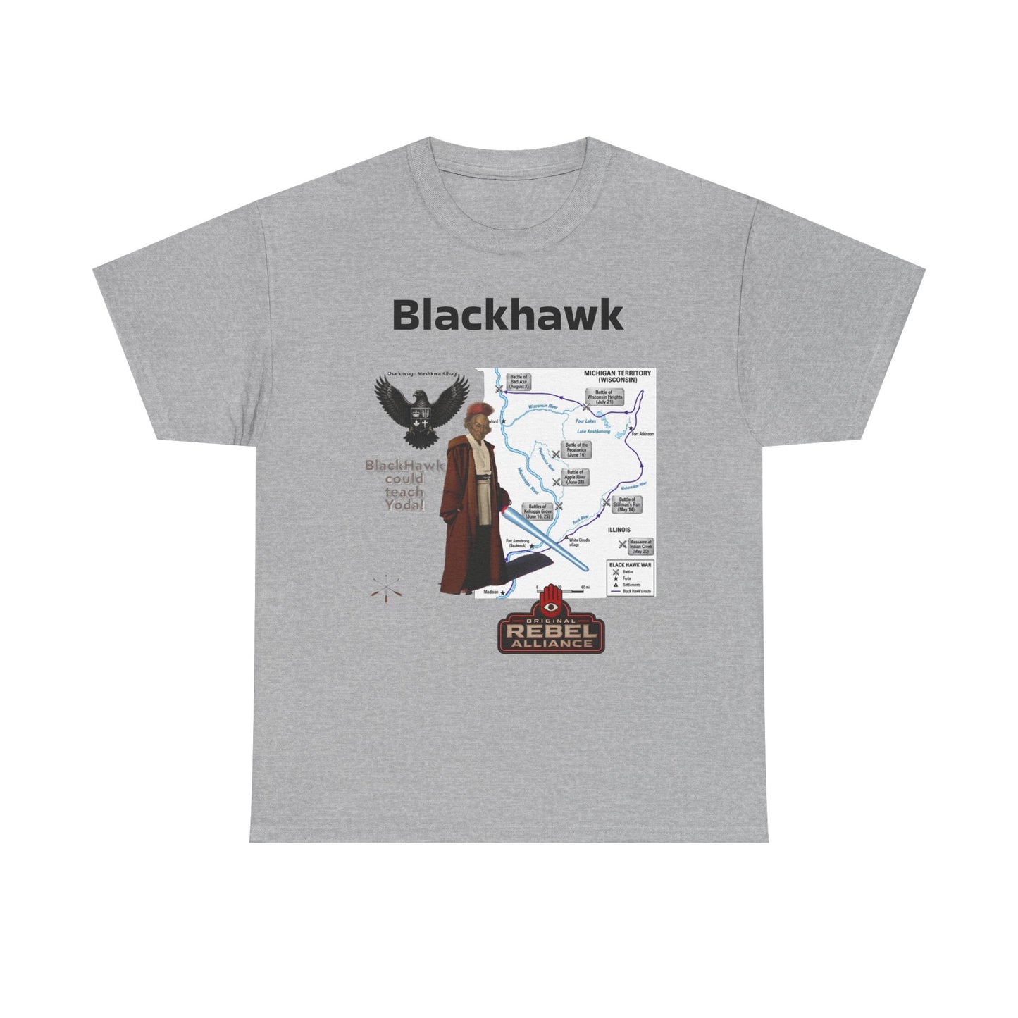 Blackhawk Rebel Trail Vintage Map Graphic T-Shirt
