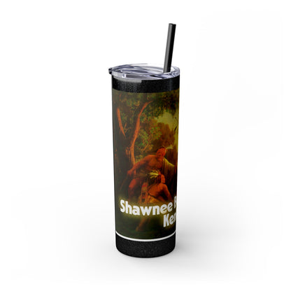 Shawnee Absentee Skinny Tumbler with Straw, 20oz