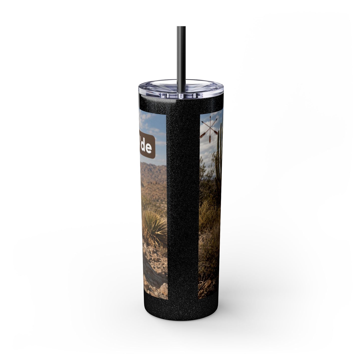 Ft. Sill Apache 20oz Skinny Tumbler with Desert Native Warrior Photo Wrap