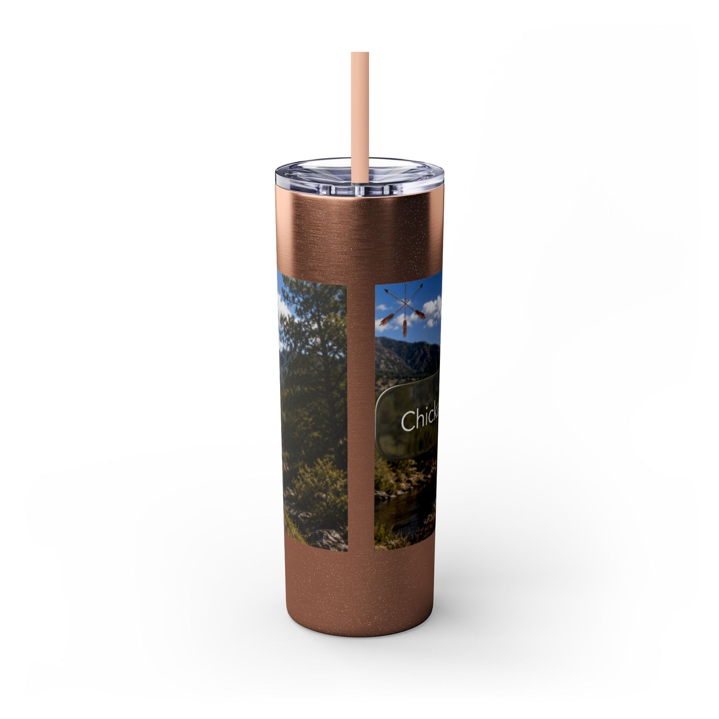 Chickasaw Skinny Tumbler with Straw, 20oz