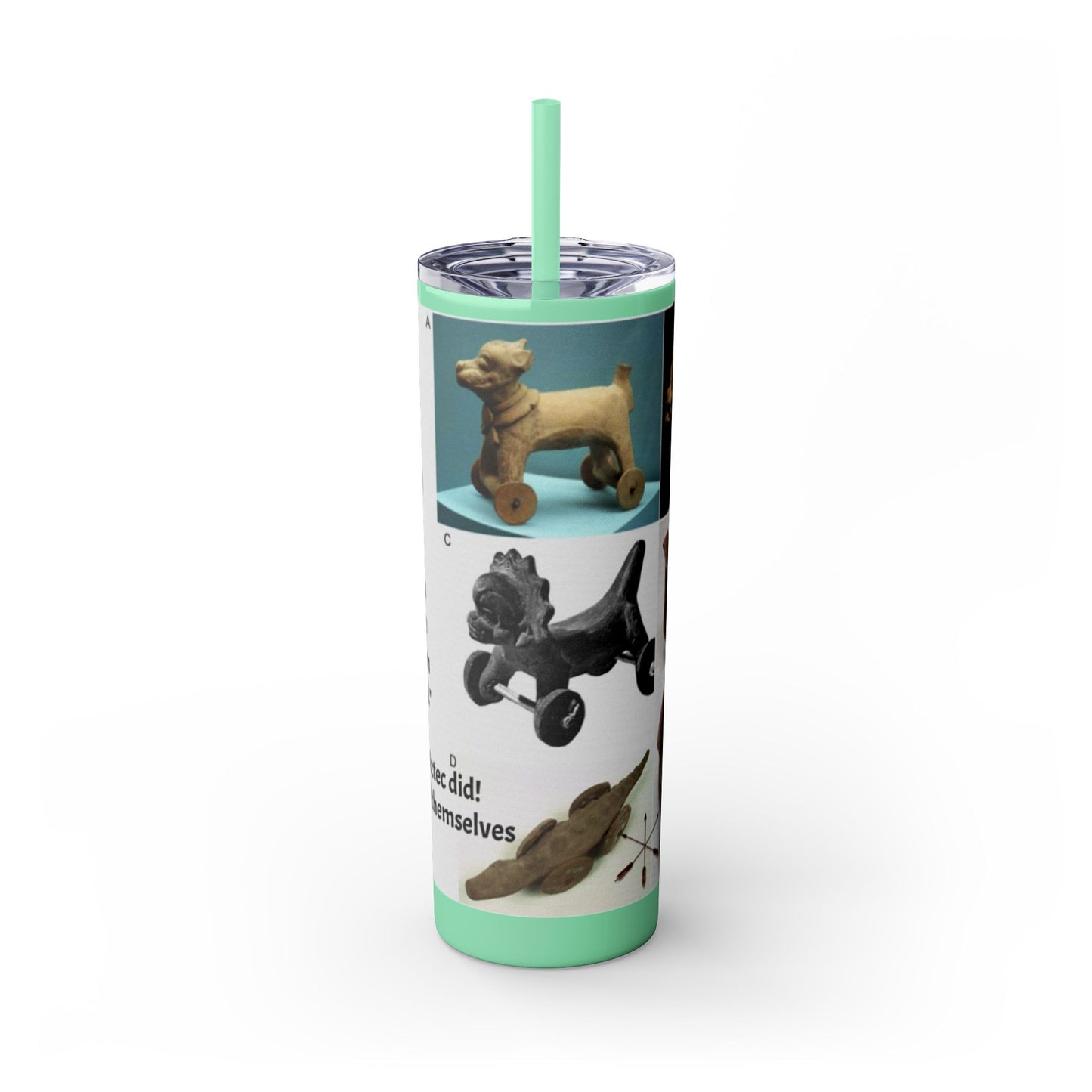 Aztec 20oz Skinny Tumbler - Educational Indigenous Artifacts Design