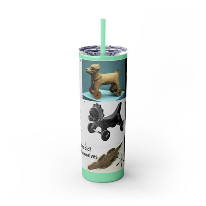 Aztec 20oz Skinny Tumbler - Educational Indigenous Artifacts Design