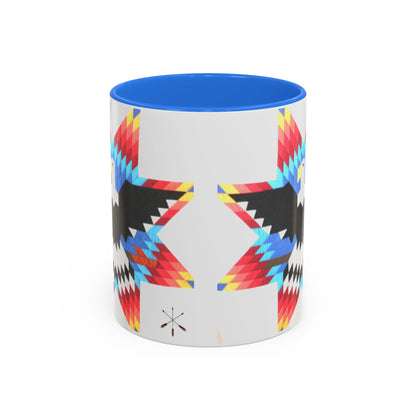 Onci  Eagle Star Ceramic Mug — Colorful Geometric Native-Inspired Coffee Cup (11oz, 15oz)