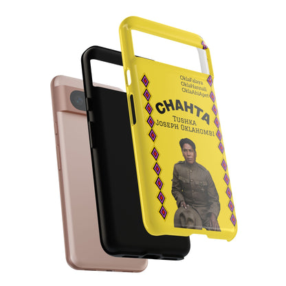 Chahta Tushka Joseph Oklahombi Yellow Phone Case — Native American Tribute Protective Cover