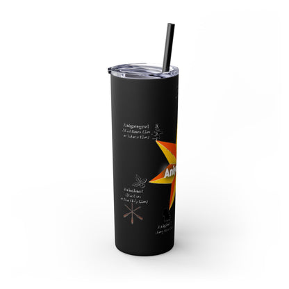 Cherokee 20oz Skinny Tumbler - Aniyunwiya Star Design with Straw