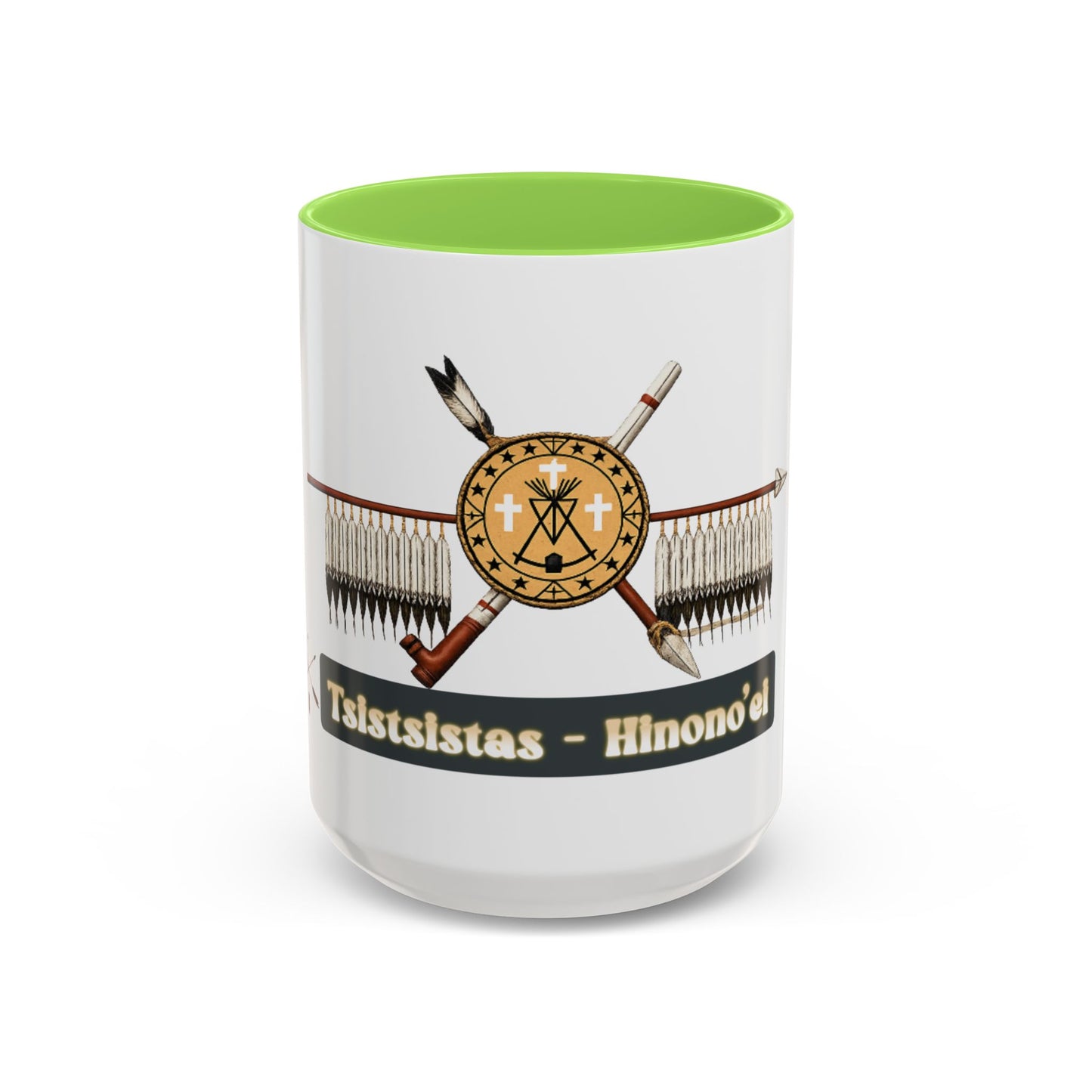 Cheyenne Arapaho Native Heritage Shield Coffee Mug – 'Tsistsistas / Hinono’ei' 11oz & 15oz