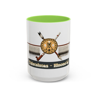 Cheyenne Arapaho Native Heritage Shield Coffee Mug – 'Tsistsistas / Hinono’ei' 11oz & 15oz