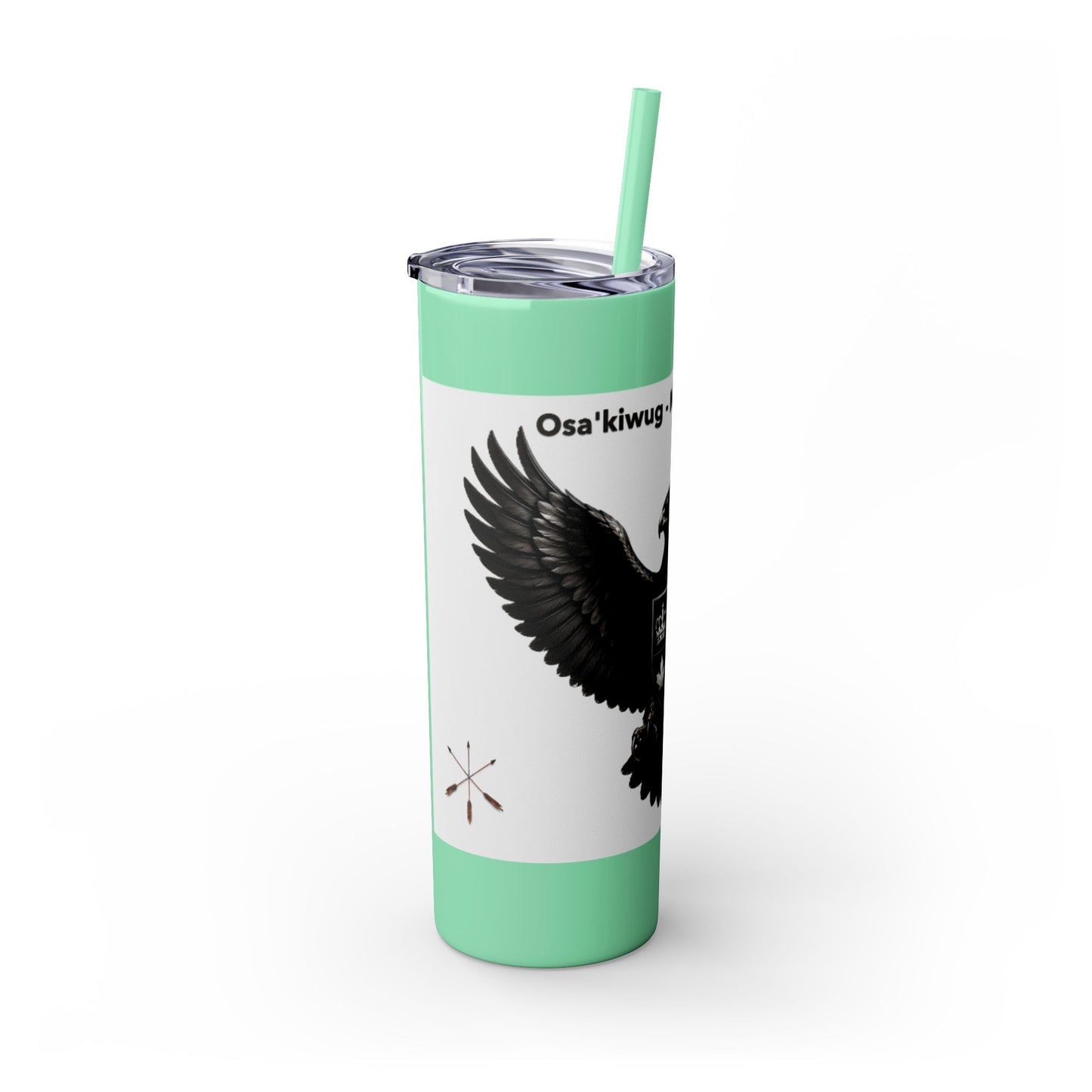 Sac Fox Skinny Tumbler with Straw, 20oz