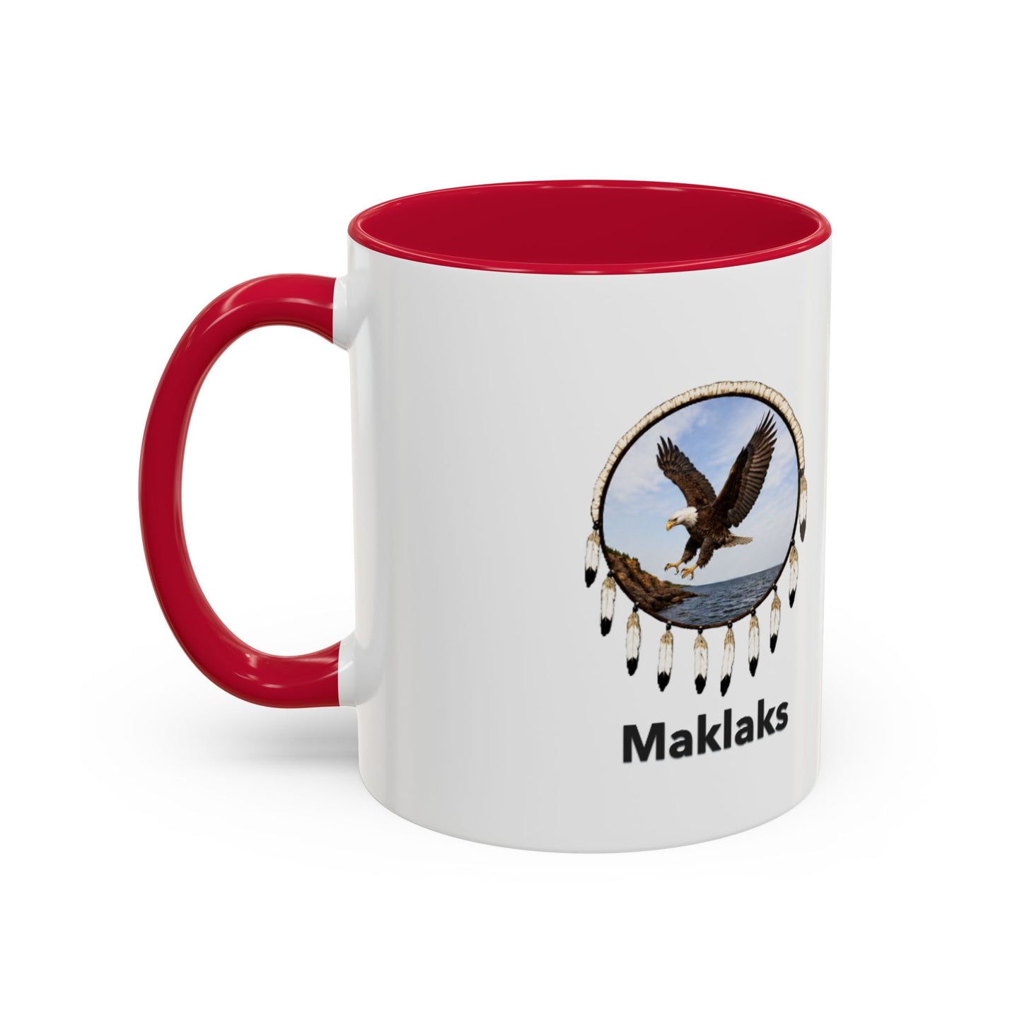 Modoc Eagle Ceramic Mug (11oz/15oz) – 'Maklaks' Native-Inspired Coffee Cup