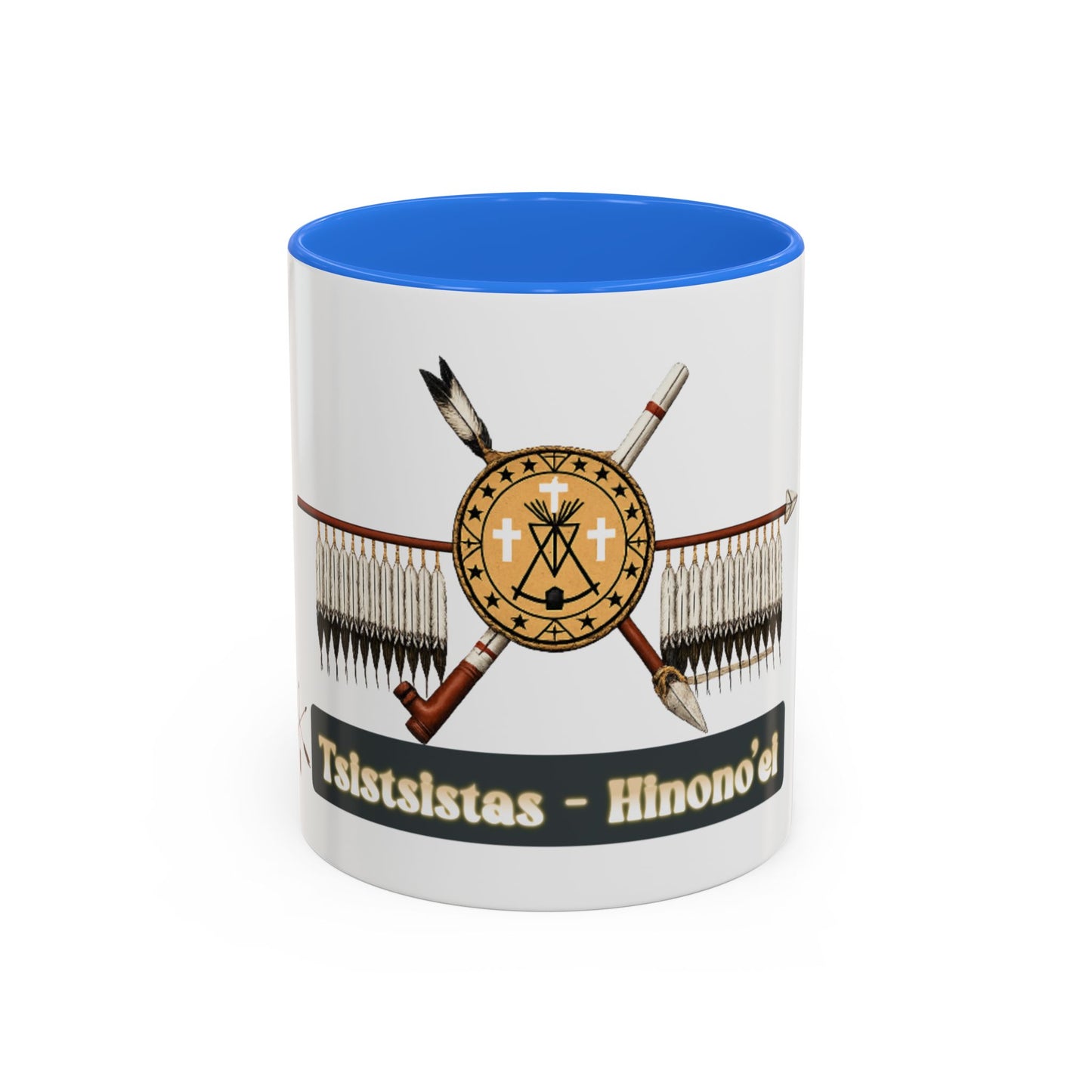 Cheyenne Arapaho Native Heritage Shield Coffee Mug – 'Tsistsistas / Hinono’ei' 11oz & 15oz