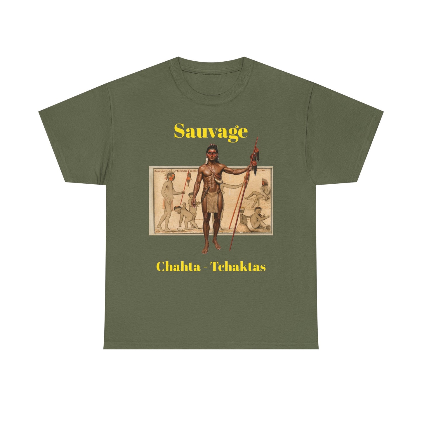 Savage Chahta Tchaklas Graphic Tee – Native American Heritage Art T-Shirt