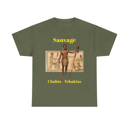 Savage Chahta Tchaklas Graphic Tee – Native American Heritage Art T-Shirt