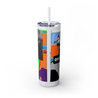 20oz Skinny Tumbler — 'Half-Pint Illegally on Osage Rez' Graphic Stainless Straw Cup
