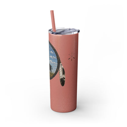 Quapaw Buffalo Skinny Tumbler 20oz — Ogahpahka Design