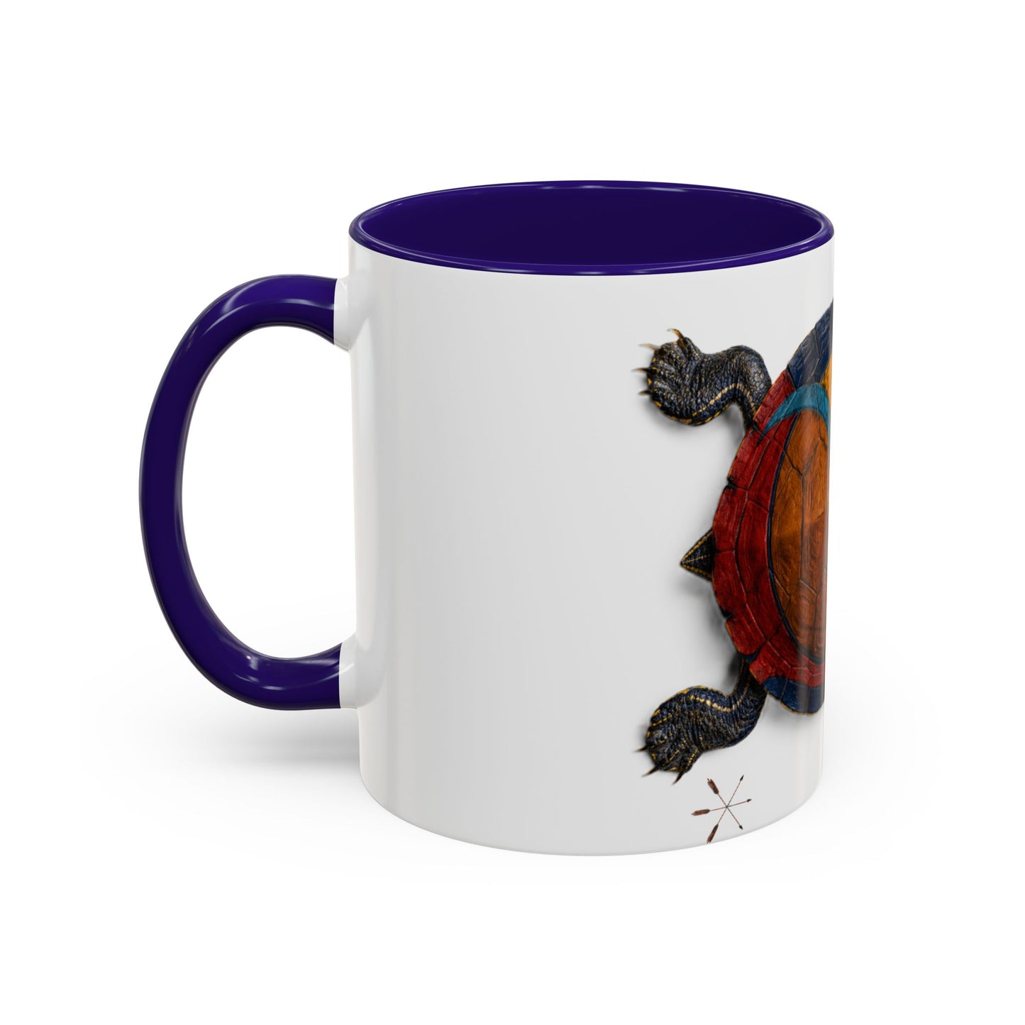 Delaware West Colorful Turtle Coffee Mug — Vibrant Hand-Painted Shell Design (11oz/15oz)