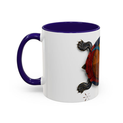 Delaware West Colorful Turtle Coffee Mug — Vibrant Hand-Painted Shell Design (11oz/15oz)