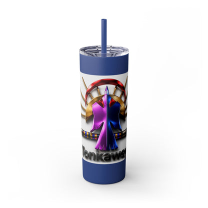 Tonkawa Skinny Tumbler with Straw, 20oz